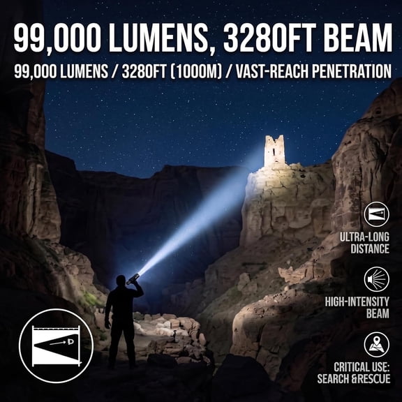 Rechargeable LED Flashlight 3-Pack, 99,000 High Lumens Super Bright Flashlights for Camping & Emergncy, 7 Modes & Adjustable Focus with COB Side Light, Powerful Handheld Flashlight for Dog Walking