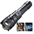 thumbnail image 1 of Rechargeable LED Flashlight, 900000 High Lumens Super Bright Tactical Flashlights with Digital Power Display, 5 Modes Zoomable Waterproof Portable Handheld Flashlight for Camping, 1 of 4
