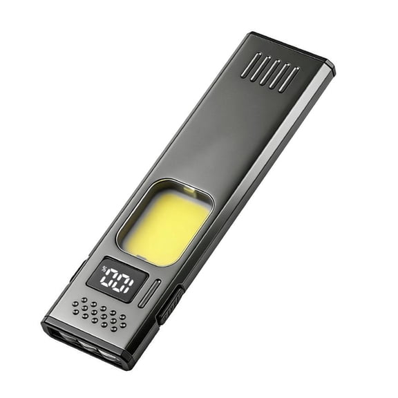 Rechargeable LED Flashlight, Mini Pocket Light, 350 Lumens, Magnetic Work Light with Clip, 5 COB Modes, Type-C USB, IP65 Waterproof