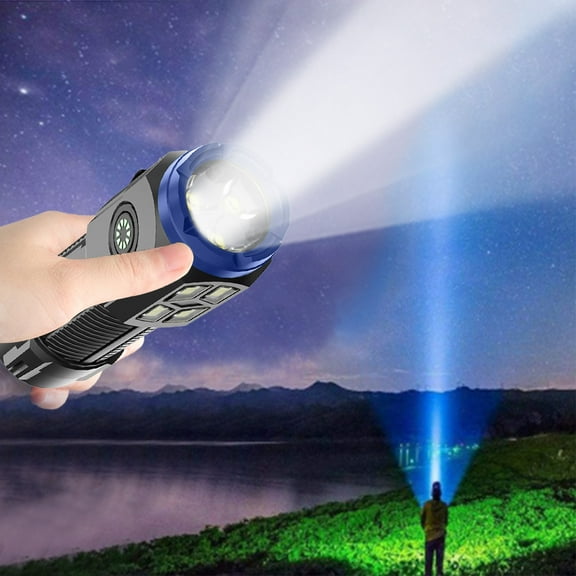 Rechargeable LED Flashlight Super Bright High Powered Light Handheld for Emergency Outdoors Hiking Camping Survival