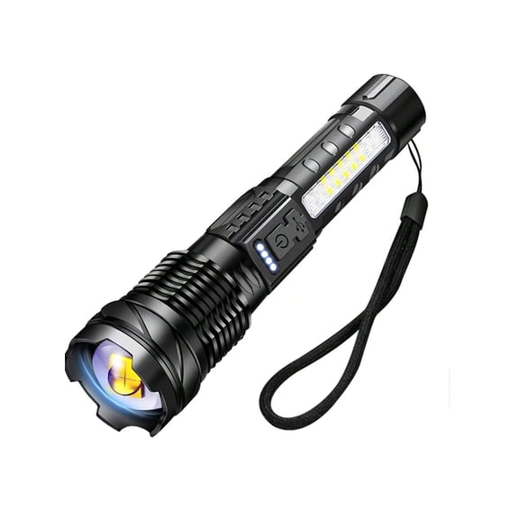 Rechargeable LED Flashlights, 90,000 Lumens Super Bright Flash Light, 7 Modes With COB Work Light, IPX6 Waterproof, Adjustable Tactical Powerful Handheld Flash Light For Home,Camping And Emergencies