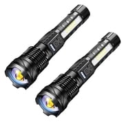Rechargeable LED Flashlights, 90,000 Lumens Super Bright Handheld FlashLight, 7 Modes with COB Work Light, IPX6 Waterproof, Adjustable Tactical Flash light for 