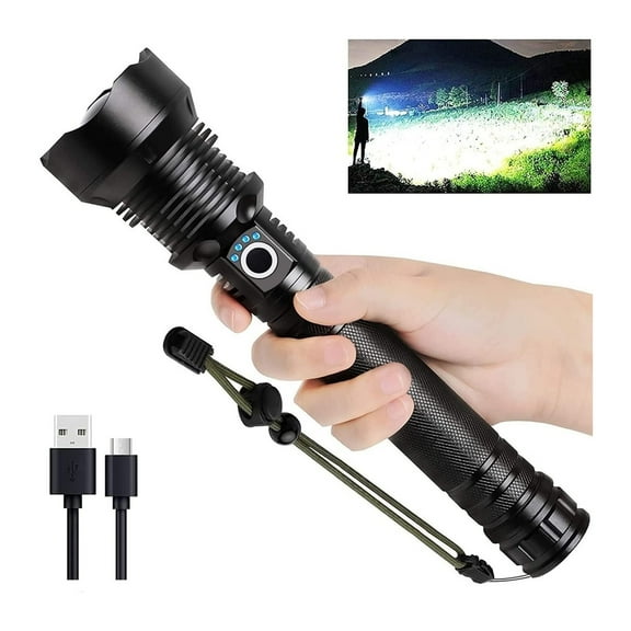 Rechargeable LED Flashlights High Lumens, 990000 Lumens Super Bright Flashlight with 5 Modes & Waterproof, Powerful Handheld Flashlight for Camping Emergencies