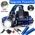 thumbnail image 1 of Rechargeable LED Headlamp 3 Modes Zoomable Headlight with Battery and Charger for Camping Hiking Working, 1 of 10