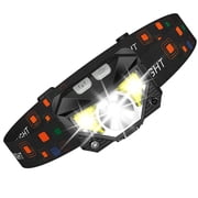 Rechargeable LED Headlamp Flashlight, Ultra-Light with 60  Rotatable Head, 8 Modes White and Red Light, USB Charging 1