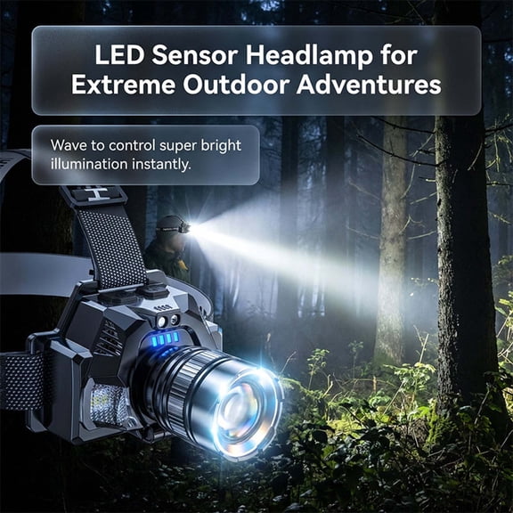 Rechargeable LED Headlamp Ultra Light White Light Running Camping Headlight with Adjustable Headband