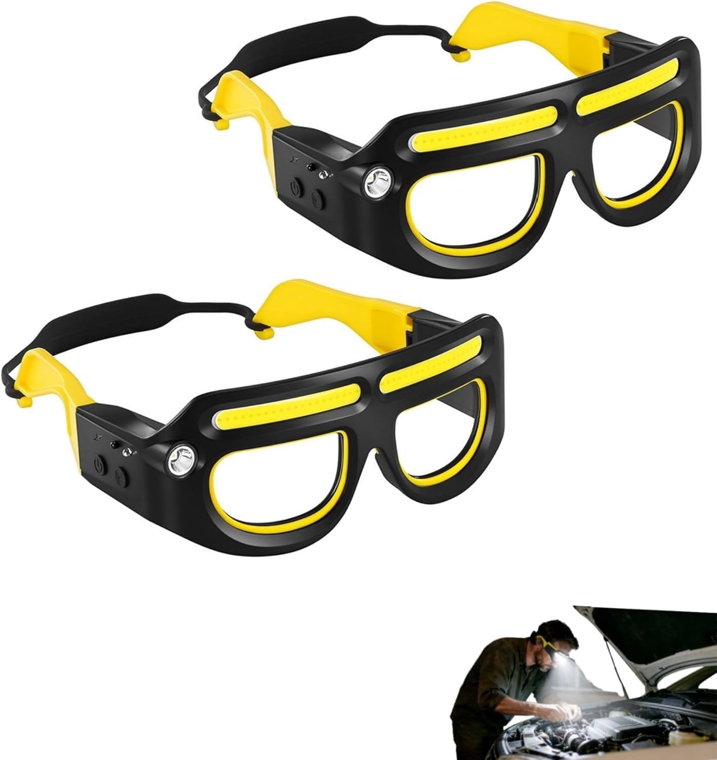 Rechargeable LED Headlight Glasses with Motion Sensor,LED Glasses Rechargeable Headlight Glasse with Motion Sensor & Touch Control