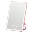 thumbnail image 1 of Rechargeable LED Illuminated Desktop Makeup Mirror with Storage Tray for Vanity Dorm or Travel, 1 of 9