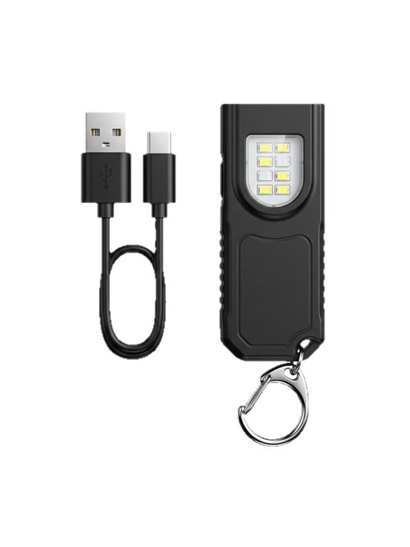 Rechargeable LED Keychain Light Multifunctional Flashlights Walking Pocket Lamp