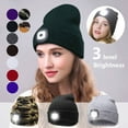 thumbnail image 1 of Rechargeable LED Light Beanie Hat Knit Cap Jogging Night Walking, 1 of 6