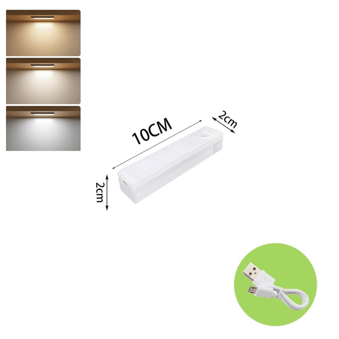 Rechargeable LED Motion Sensor Light – Wireless Under Cabinet Night ...