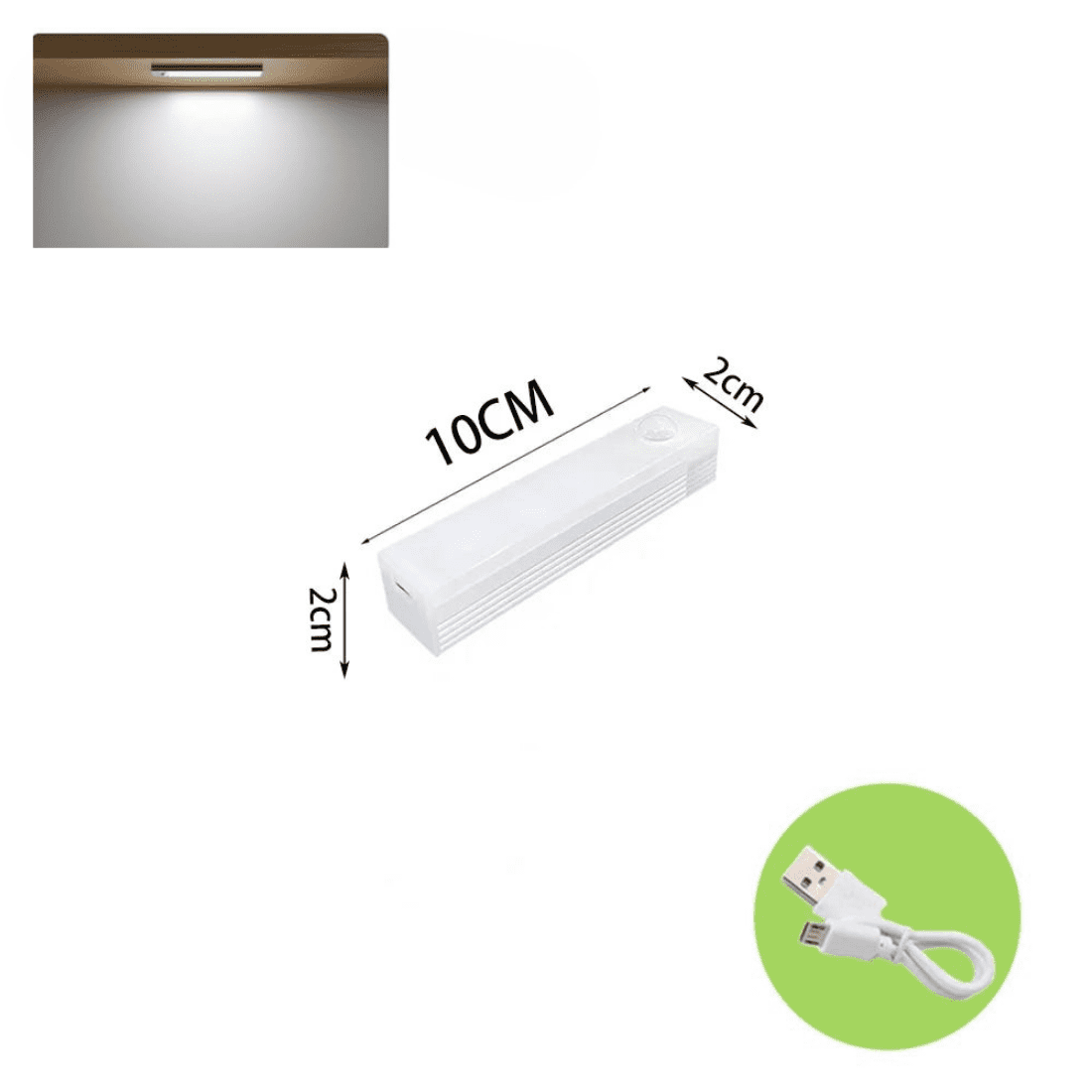 Rechargeable LED Motion Sensor Light – Wireless Under Cabinet Night ...