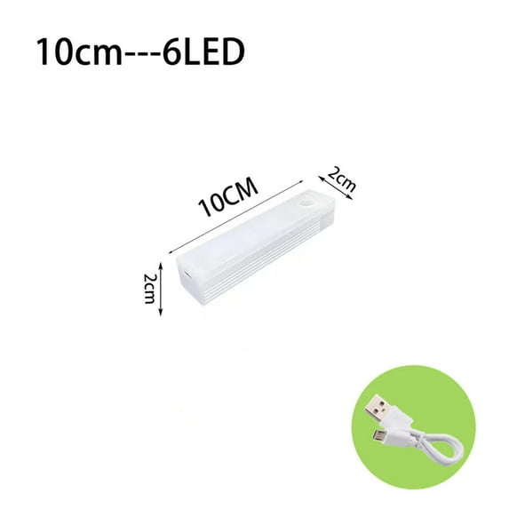 Rechargeable LED Motion Sensor Light – Wireless Under Cabinet Night Light with Type-C Charging Under Counter Lighting for Closet, Bedroom, Wardrobe, Kitchen & Stairway