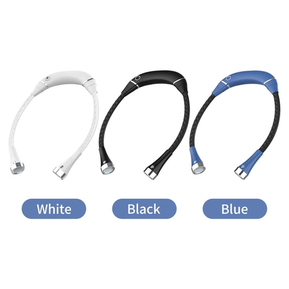 Rechargeable LED Neck Reading Light for Book Reading in Bed 3 Light Modes Lightweight Hands-Free Flexible Hug Book Light Perfect for Knitting Crafting Crochet Travel