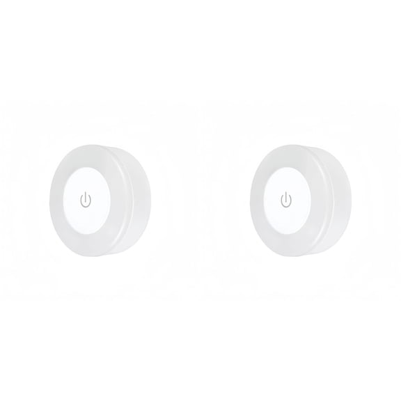 Rechargeable LED Push Lamp Night Light, 3 Color Dimmable Wireless Tap Light with Stepless Brightness, USB Rechargeable Stick On Lighting for Closet, Kitchen, Under Cabinet, 2 Pack