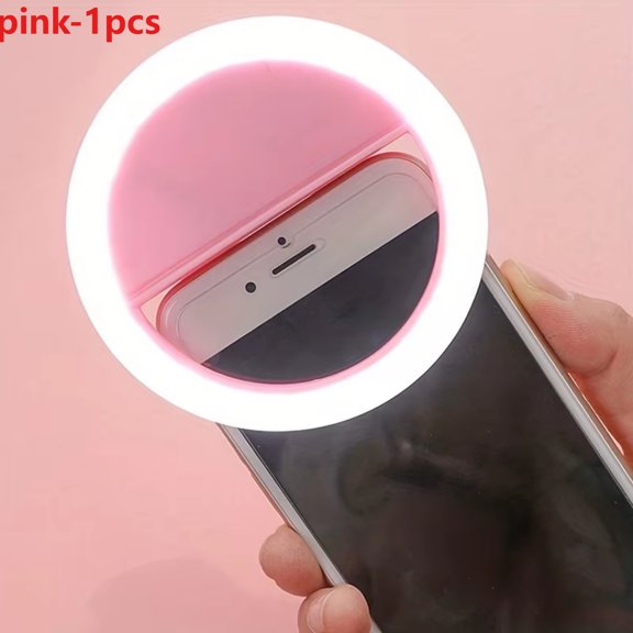 Rechargeable LED Ring Light | Selfie And Live Streaming Light, Portable Circular Flashlight, Dual Power Mode: Rechargeable
