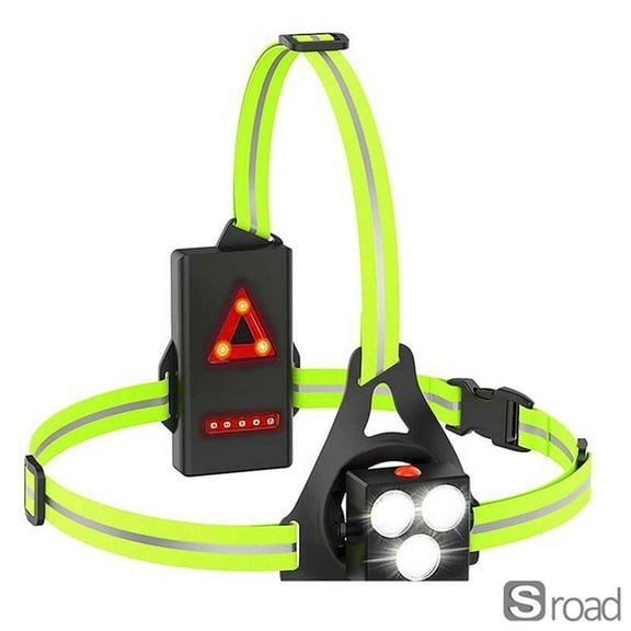 Rechargeable LED Running Vest With Chest Light, 6-Hour Battery Reflective Safety Vest For Night Running, Cycling, Jogging, Outdoor Sports, High Visibility For Men Women,M