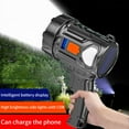 thumbnail image 1 of Rechargeable LED Spotlight | Handheld Flashlight Super Bright Outdoor Searchlight | Solar USB Charging | 4800mAh Battery | 5-LED P900 Wick | 4 Light Modes | Waterproof Durable Design, 1 of 9