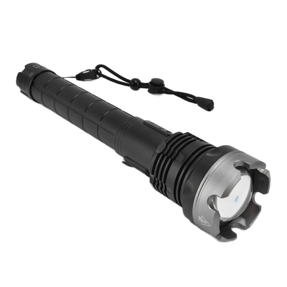 Rechargeable LED Tactical Flashlight, 5000 Lumens Ultra Bright Zoomable Waterproof Electric Torch, P90 COB Work Light 7 Modes for Outdoor Camping Emergency (10.4 inches / 26.5 cm)