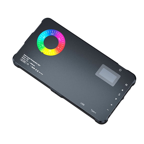 Rechargeable LED Video Light 4000mAh 10W Rechargeable LED Camera Light Full Color 2500-9000K LED Video Light Panel