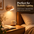 thumbnail image 1 of Rechargeable LED Wall Sconce, Touch Activated Cordless Wall Light with Adjustable Head and Wood Finish, Flexible Reading and Ambient Lighting for Bedside, Hallway, Entryway and Living Room, Style A, 1 of 19