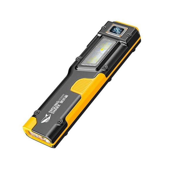Rechargeable LED Work Light, Powerful 1000 Lumens Tactical Flashlight with Digital Display, 5 Modes, IPX5 Waterproof, for Camping, Hiking, Emergency, EDC