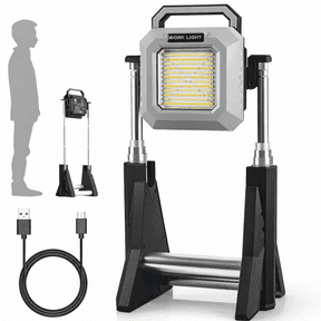 Rechargeable LED Work Light with Adjustable Stand, 3000 Lumens, 8500mAh Battery