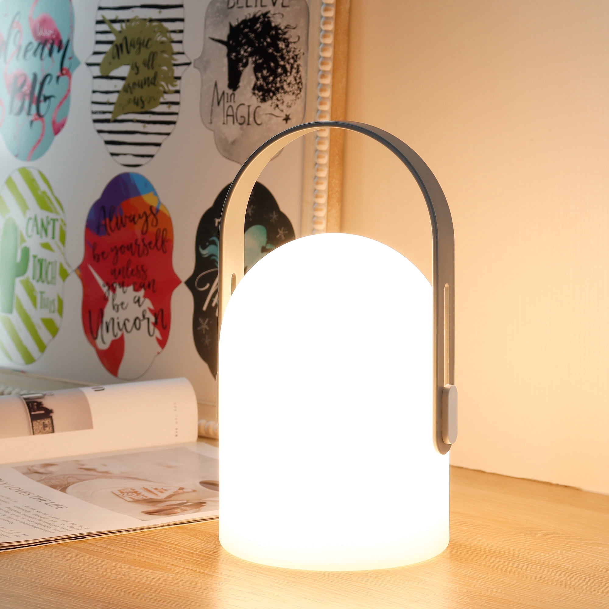 JHY DESIGN Cordless Rechargeable LED Lantern with 4000mAh Battery, Portable Table Lamp