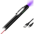 Rechargeable Laser Flashlight Combo Laser Pointer with Flashlight, UV