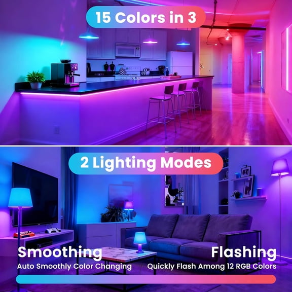 Rechargeable Light Bulb with Remote - 8W 600LM E26 Dimmable Rechargeable Light Bulbs Control Timer & 3 Color Temperatures + 15 RGB Colors, Magnetic Bulbs for Non-Hardwired Fixture, 2 Pack