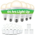 thumbnail image 1 of 6Pcs Rechargeable Light Bulbs, Emergency LED Light Bulbs, 9W 3000K 1200mAh E26 Battery Operated Light Bulb with Hook for Home and Outdoor, 1 of 10