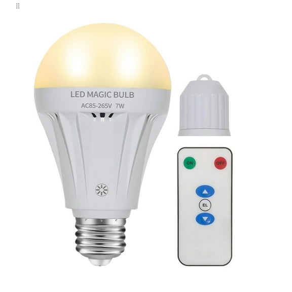 Rechargeable Light Bulbs with Remote Control Soft Warm 2200mAh Dimmable Battery Operated Light Bulb 50 Watt Equivalent,1 Pack