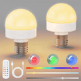 Rechargeable Light Bulbs with Remote E26 Battery Operated Light Bulb