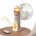 thumbnail image 1 of Rechargeable Lighthouse Night Light with Moon Projection Romantic Ambient Lighting Bluetooth Speaker with White Noise for Dreamy Sleeping, 1 of 11