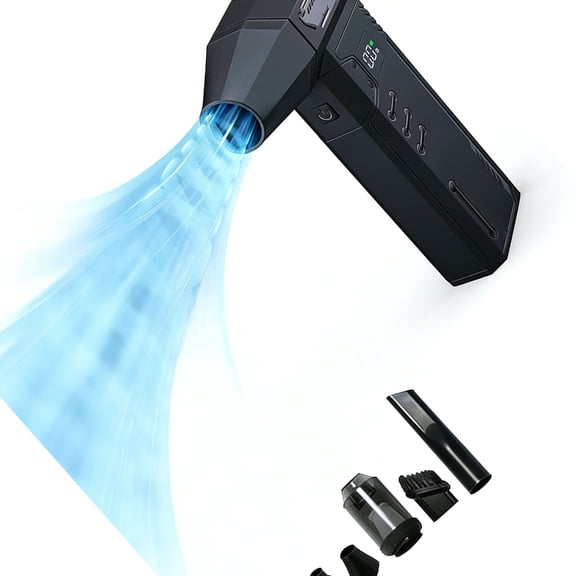 Rechargeable Long Lasting Battery 8500mAh 2 in 1 Airflows Device with 5 Speed Adjustment for Keyboard Furniture Car Vents