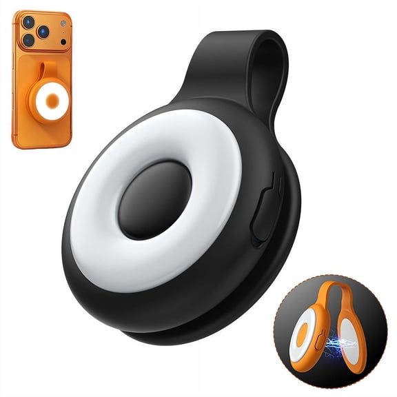 Rechargeable Magne-tic Phone Ring Light for MagSafe iPhone, Clip-on Flashlight Night with 5 Adjustable Light Modes for Walking Running Sports Outdoor Emergency