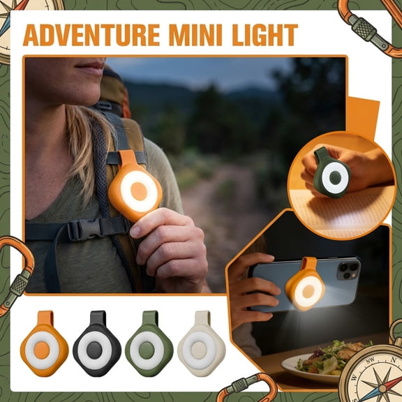 Rechargeable Magnetic Badge Light with Clip, 6 Brightness Levels & 3 Color Modes Hands-Free LED Flashlight for Night Work, Camping, and Emergency, Portable Mini Keychain Light (1pc)