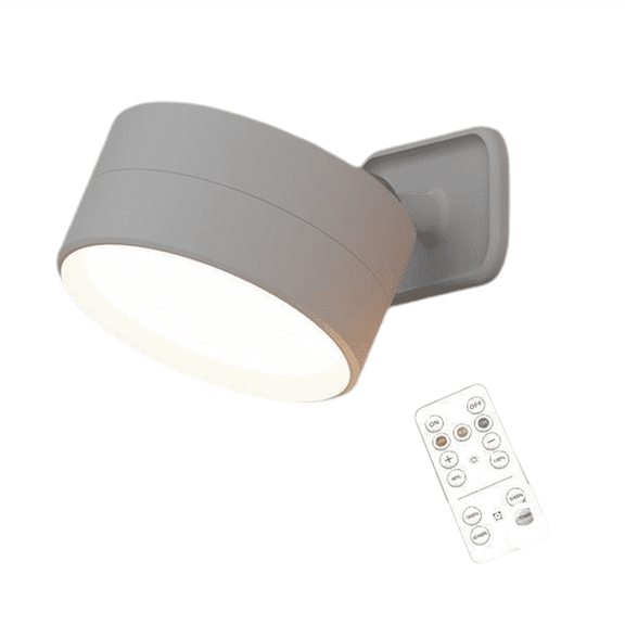 Rechargeable Magnetic LED Wall Light 360 Rotation Touch Remote Control Cabinet Spotlight for Home & Office White,1 x Wall lamp 1 x Remote control,White