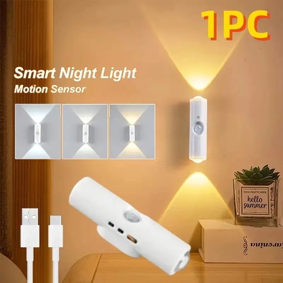 Rechargeable Magnetic Motion Sensor Light Indoor,Motion Sensor Wall Light for Hallways,Bedrooms,Bathroom,Living Room,Wall Sconces,White,1-pack
