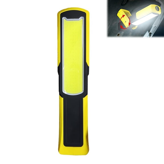 Rechargeable Magnetic Work Light, 1000 Lumens, 7 Light Modes, COB Task Lamp LED Inspection Lamp & LED Flashlight with Foldable Hook, Hands-Free Use, Water Resistant