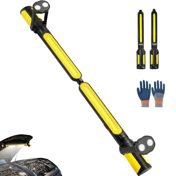 Rechargeable Magnetic Work Light, Sensor Single or Dual Use LED Underhood Light, Portable Cordless Drop Jobsite Light for Car Repair, Inspection, Workshop Garage, Emergency