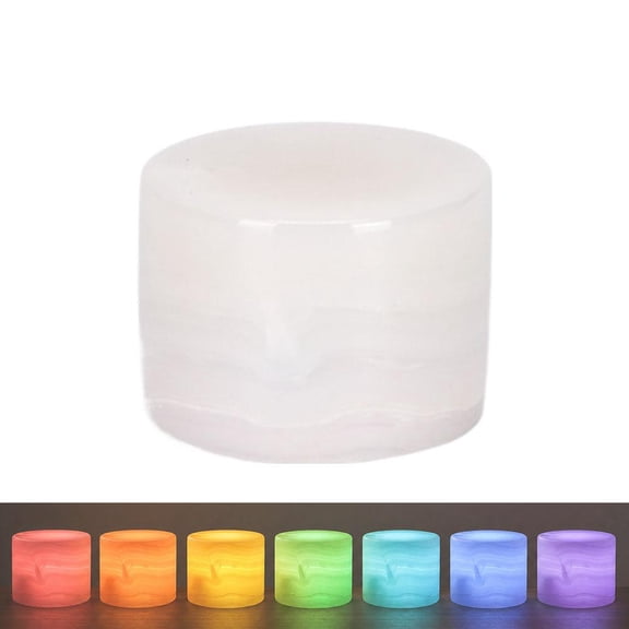 Rechargeable Marble Touch Night Light, 7-Color LED Cordless Bedside Ambient Lamp with Type-C Charging