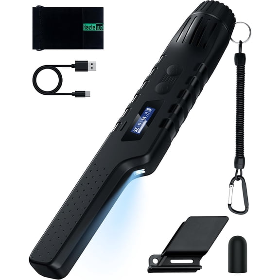 Rechargeable Metal Detector Pinpointer for Adults & Kids, Fully Waterproof Hand-held Metal Detectors Wand with One-Key Interference Elimination, Superhet-Tec Pin Pointer Metal Detector Accessories
