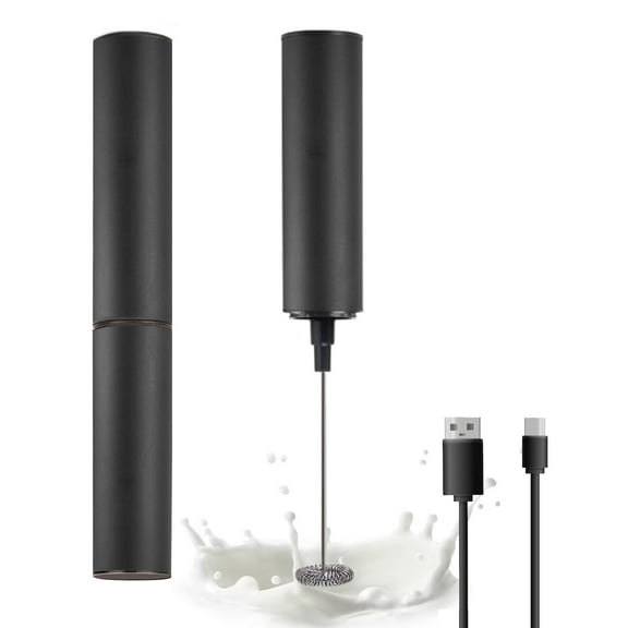 Rechargeable Milk Frother Handheld, Powerful Coffee Frother Handheld with USB Milk Foam Maker for Coffee Latte, Cappuccino, Mocha, Macchiato, Frappe