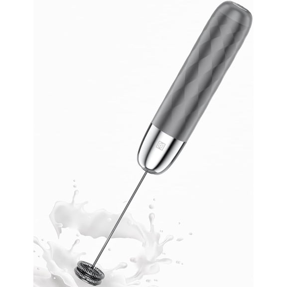 Rechargeable Milk Frother, LunaFro Mini Handheld Electric Maker Detachable Stainless Steel Whisk Drink Mixer Foamer Mini Blender for Matcha, Lattes, Cappuccino, No Stand