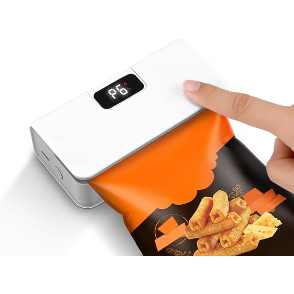 Rechargeable Mini Bag Sealer,6 Adjustable Levels Portable Heat Sealer With & For Storage,Sealing Machine For Chip Plastic & Mylar Bags,Kitchen Gadgets for Resealer& Freshness