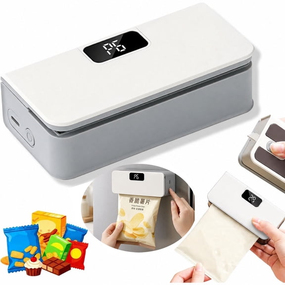 Rechargeable Mini Bag Sealer and Cutter, Portable Handheld Heat Sealer for Plastic Bags, Chip Bags & Snack Bags, USB Charging Food Resealer for Kitchen, Camping & Travel