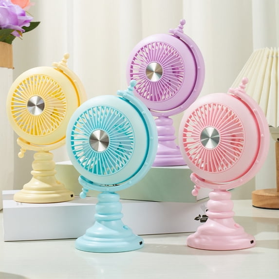 Rechargeable Mini Desk Fan USB Powered Quiet Fan with Adjustable Height Multi Speed Settings Compact Personal Cooling for Office Bedroom Home by PALIFEUR