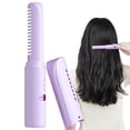 thumbnail image 1 of Rechargeable Mini Hair Straightener and Curler Brush with Three Adjustable Temperature Settings Portable Styling Tool, 1 of 5