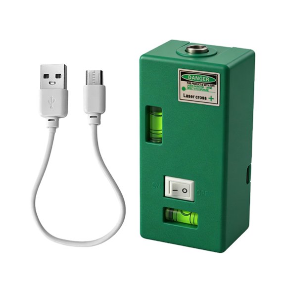 Rechargeable Mini Line Level Tool with Magnetic Base and Bubble Vials for Tile Layout, Wall Marking and Shelf Work